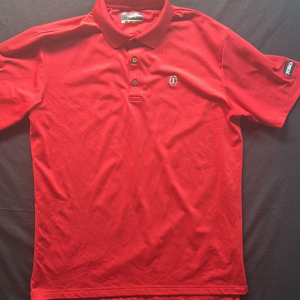 Jack Nicklaus Red Golf Polo Shirt Men's Size M – Embroidered Logo, Classic Fit